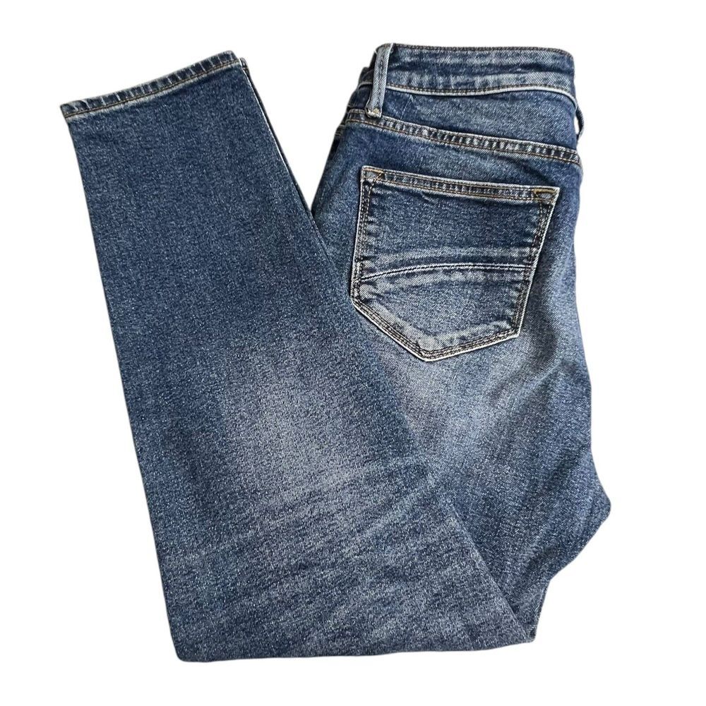 Driftwood Womens 28 Dark Wash High Rise Gizelle Slim Straight Jeans